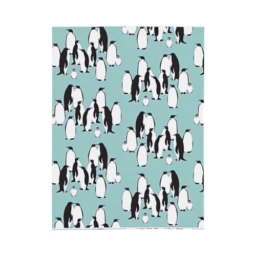 Couverture pingouins chaude pour soirées canapé et camping - 3