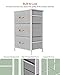 ROMOON Dresser for Bedroom, 3 Chest of Drawers, Fabric Nightstand with Organizer Storage Drawers, Small Closet Dresser for Bedroom, Closet, Entryway, Hallway, Nursery Room (Grey)