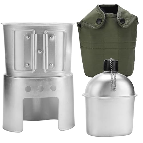 Kit de Cantine métal en aluminium 850 ml pour camping et randonnée