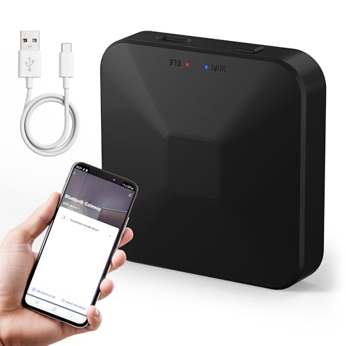 TUYA Smart Lock WiFi Gateway G2 Hub for Smart Door Lock Alexa Google Home Compatible Remote Unlock Access Wireless Bluetooth to WiFi Bridge for Tuya & Smart Life App Hub