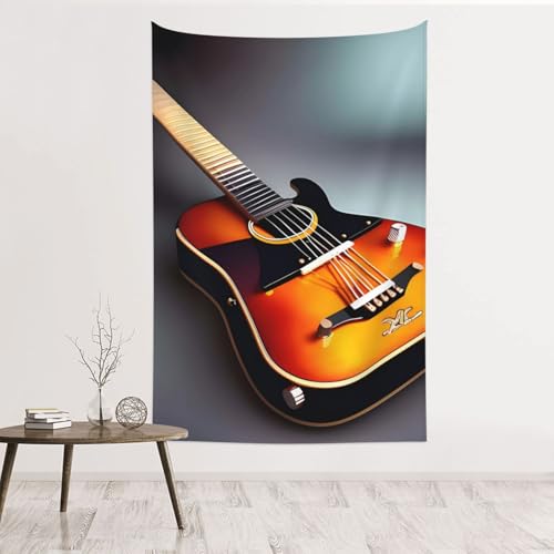 Tapisserie murale guitare pour décorer sans abîmer les murs