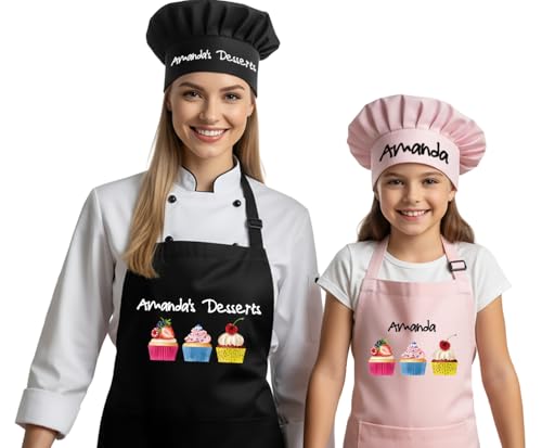 7th Hill Personalized Kids Apron For Cooking, Mommy and Me