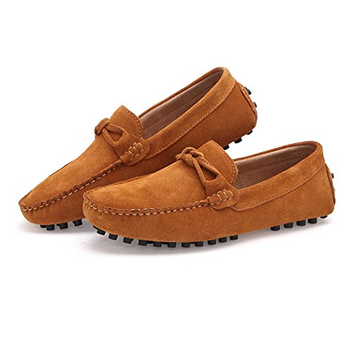 Men's Driving Penny Loafers Suede Genuine Leather Casual Moccasins Slip-On Boat Shoes3