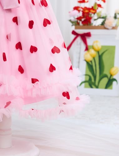 Image of IMEKIS Toddler Kids Girls Sparkle Sequins Tulle Party Dress, Wedding Formal Birthday Tea Party Dresses 2-8T