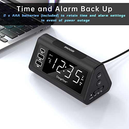 Teleadapt Lcd Display Alarm Clock With 3 Usb Charging Ports For Iphone thumb #6