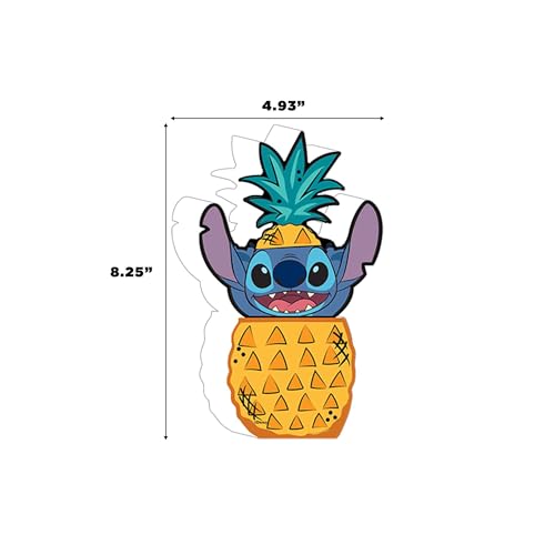 Image of Disney Lilo and Stitch Pineapple Shelf Sitter Decor | Fun Stitch Wood Block Tabletop Decoration for Home or Office