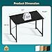 OLIXIS 40 Inch Computer Office Desk for Small Spaces, Writing Gaming Work Desk Modern Study Table with Storage Bag & Headphone Hook Home Bedroom, Black