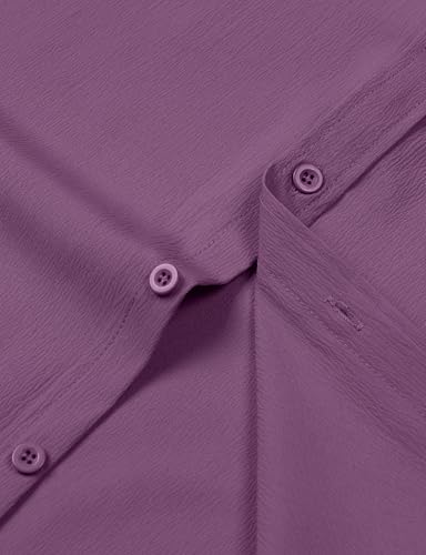 Image of JEMITOP Mens Stretch Wrinkle Free Texture Shirts