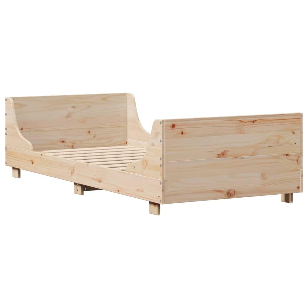 Massivholzbett ohne Matratze Bed Frame Bettgestell Massivholzbett Betten Holzbett 90x200 Kiefernholz - 3306468
