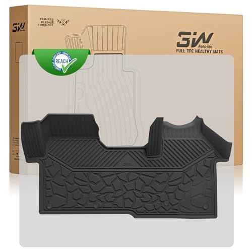 3W 1st Floor Mats Fit for Ford Transit Custom 2023-2026 [Manual & Fuel-Power] Odorless Thoex Dog Friendly All Weather Premium Car Mat Waterproof Anti-Slip Easy Clean Heavy Duty Accessories