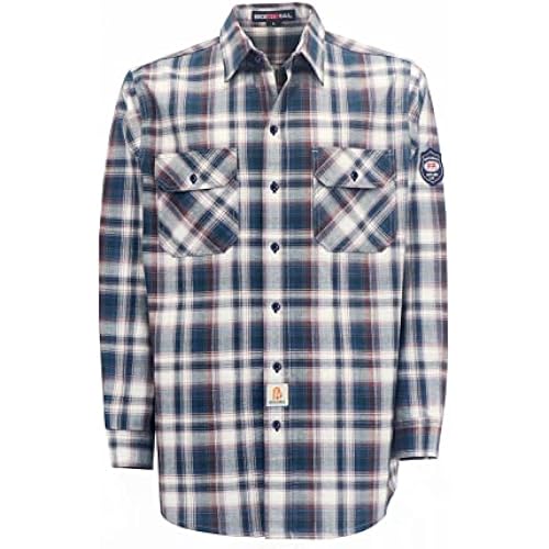 BOCOMAL Men's FR Shirts 6.25oz Lightweight Flame Resistant Welding Workwear