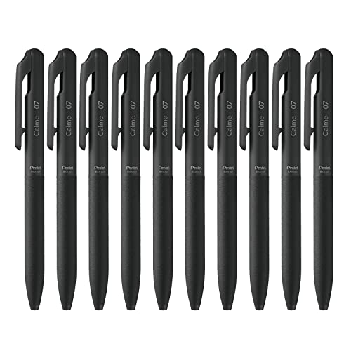 ぺんてる 油性 ボールペン Calme 0.7mm ブラック 黒インキ 10本 BXA107A-A