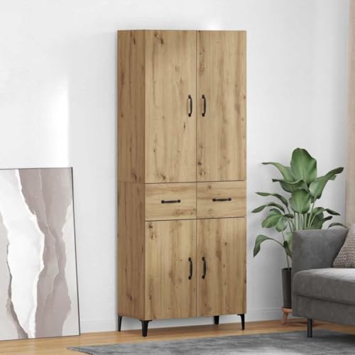 Tablero de madera de roble con almacenamiento para comedor y pasillo de casa 2