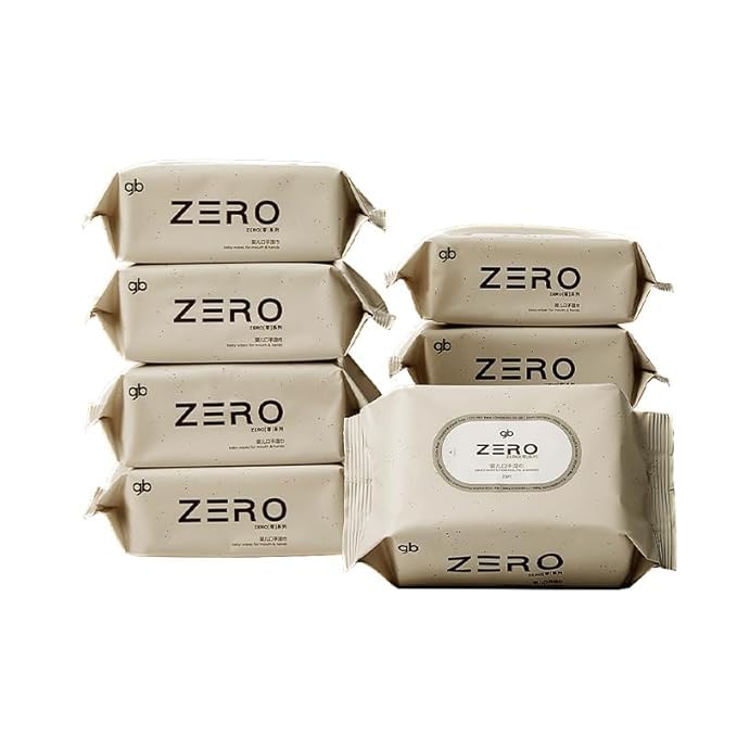 gb Zero Series Wet Wipes,25 Pieces Each,Pack of 8,Ultra Thick,Rice Extract,Hypoallergenic