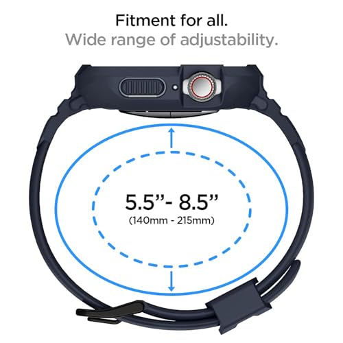 Image of Sounce Rugged Armor Band for Apple Watch 42mm /44mm /45mm /49mm Ultra, Shockproof Protective Case Strap Compatible with Series 8 /7 /6 /5 /4 /3 /2 /SE, Waterproof Dustproof Sport Strap (Blue)