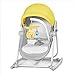 kk Kinderkraft Sdraietta 5in1 UNIMO UP, Altalena, Seggiolone, Lettino, Funzione Dondolo, Accessori, Giocattoli, 0-18 Kg, Giallo