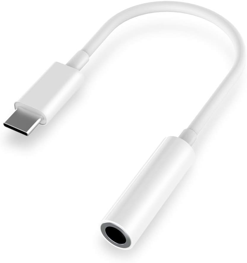 Type-C to 3.5 MM Jack for Xiaomi Mi 11X Pro / Xiaomi Mi 11 X Pro Original Type-C to 3.5 MM Audio Jack Adapter Converter for CDLA Type, Earphone Headphone Hands-Free Head Noise Cancelling Connector Splitter (Type c to 3.5 mm Jack, XM15, White)