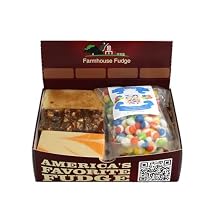 Farmhouse Fudge Build Your Own Box 3 Piece Fudge Gift Set and 1 Bag Freeze Dried Candy Customizable Candy & Fudge Treat Box Unique Gift Idea for Birthdays, Holidays, Care Packages