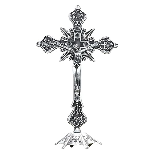 rockible Colección Jesús Crucifijo Crucifijo de Pie para Decoración del Hogar de Mesa de Capilla