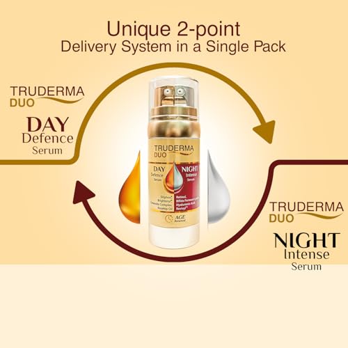 Image of Regaliz Truderma Duo Anti-Ageing Serums: 2-in-1 Day Defence & Night Intense Serums for Wrinkles & Fine Lines 50ml