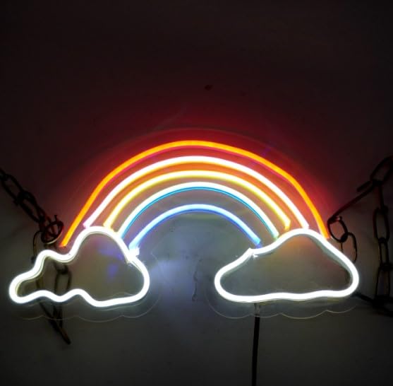 Wall Mitra Rainbow Neon Light sign, Festival LED Wall Decor Light Art Neon Light Sign for Home Decoration,Bedroom, Lounge, Office, Wedding, Christmas, Valentine’s Day Party(15x10) Multicolor-image-23