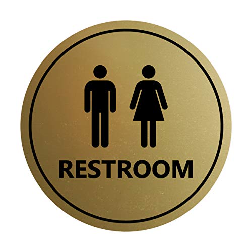 Panneau de toilettes unisexe idéal pour rehausser la déco de vos restaurants et bureaux