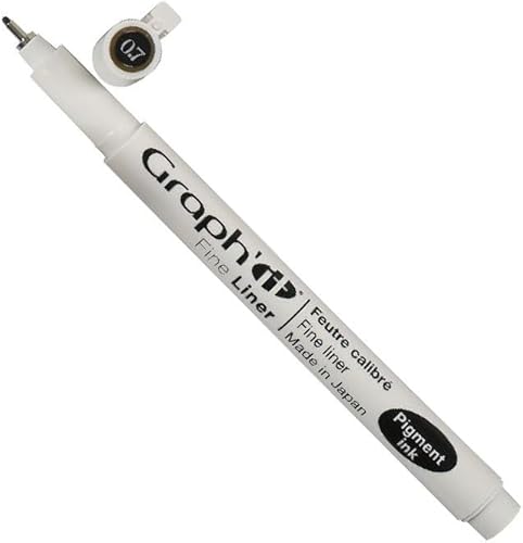 Graph'It Bolígrafo de fieltro calibrado 003 a 1, se vende individualmente 0.028 in, color negro