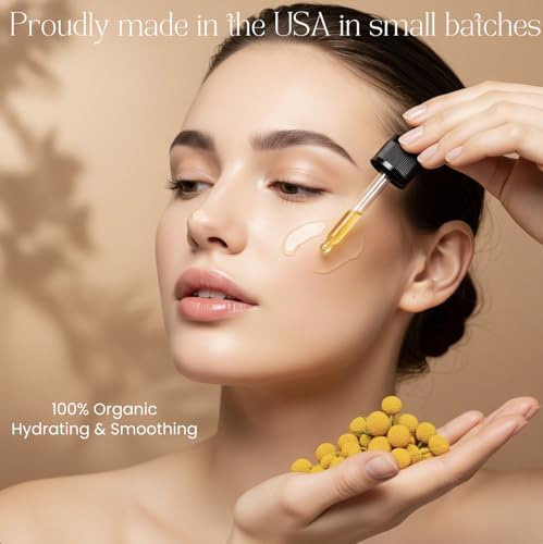 Organic Paracress Spilanthes Facial Oil Serum with MCT Coconut Oil, 1 Fl Oz