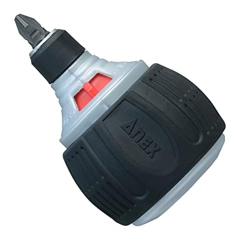 ANEX Ratchet Screwdriver, Replaceable Starby Minista 72, No.307-D, Can Be Fixed (Thick Grip for Easy Grip, Easy to Put Strength) Ball Type, Pocket Size Cover
