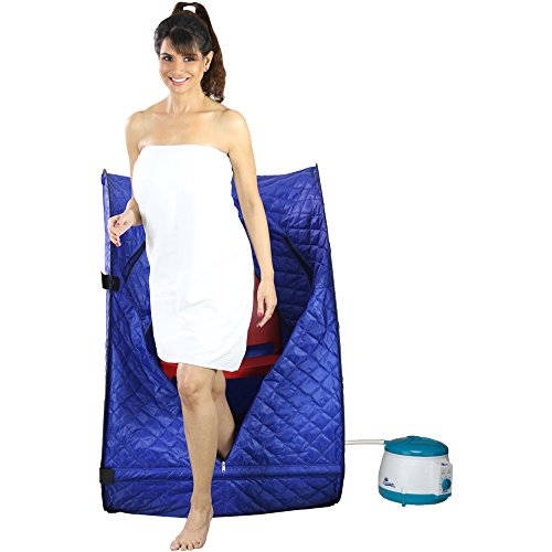 Image of Kawachi Portable Steam Sauna Bath Panchkarma Swedan Machine for Health, Weight Loss, and Beauty Spa at Home with Foldable Design and Herbal Steam Therapy, Blue