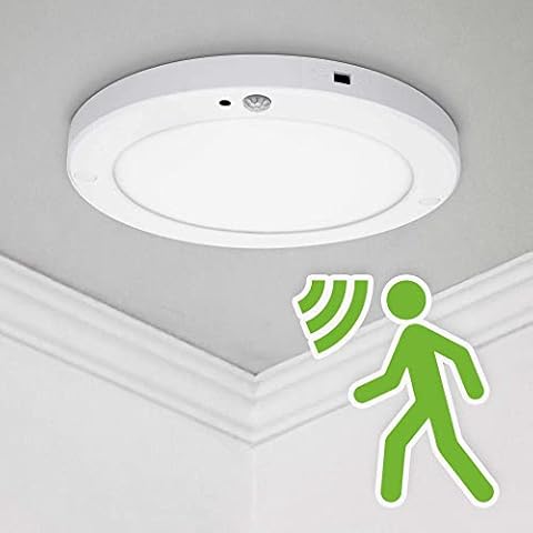 HAGEMANN LED Deckenleuchte mit Bewegungsmelder innen 18 Watt rund 1500lm IP20 - 22cm Durchmesser - 230V LED Lampe mit Bewegungssensor innen Cover