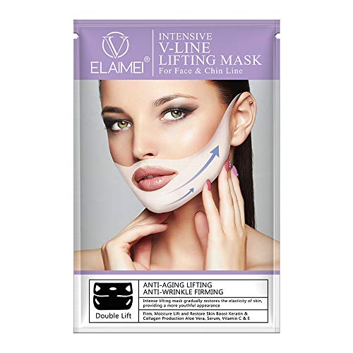 2Pack V Shape Face Mask, V Line Face Mask, Reduces Double Chin, Chin Up Patch Intense Lifting Mask, Face Mask for Firming Moisturizing Face & Neck Lift