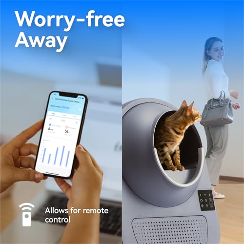 CATLINK Self Cleaning Cat Litter Box for Multiple Cats, Health Monitoring, Automatic Litter Box with APP, Odor Control, 65L Safe Pinch-Free Robot Cat Litter Box, Grey/Large (Luxury Pro-X) - Image 7