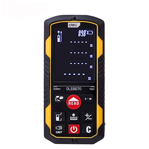 ECVV Deli Voice Lithium Laser Rangefinder 70mConstruction Level Goniometer Electronic Measuring Instrument Bubble Ruler Digital, DL331070