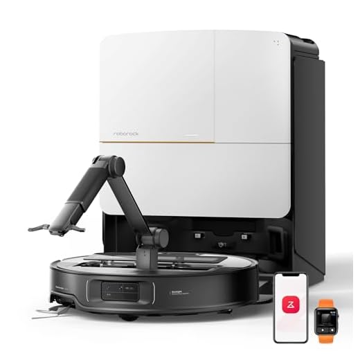 roborock Saros Z70 Robot Aspirateur 22 000Pa, Bras Mécanique OmniGrip, Châssis AdaptiLift, FlexiArm Riser, Système Autonome StarSight 2.0, Station Multifonctionnelle 4.0, 7,98cm Ultra-mince, APP/Vocal