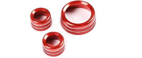 Miniatura 6 de YIWANG 3 unids para BMW X1 E84 2013 2014 2015 car styling aire acondicionado perillas audio círculo Trim aleación accesorio (rojo)