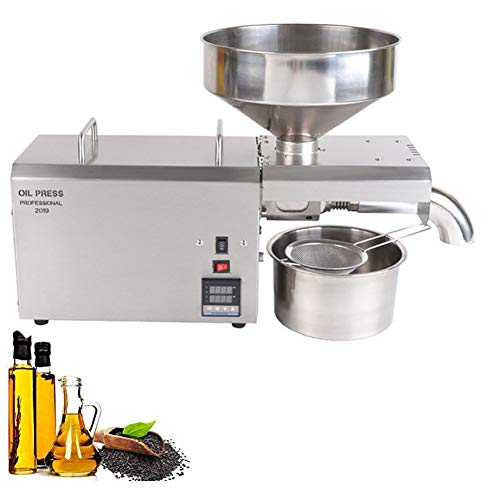 TAISK Oil Press Machine Extraction Electric Cold Hot Nuts Oil Expeller Extractor Digital Control Household Oil Commercial Stainless Steel 1500W 6-10Kg / H,110V