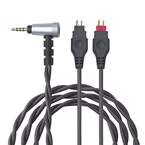 okcsc Cable de repuesto para auriculares con enchufe equilibrado de 2,5 mm para auriculares SENNHEISER HD650 HD600 HD580 HD535 HD545 HD565 HD265, cable de repuesto de auriculares de cobre de cristal