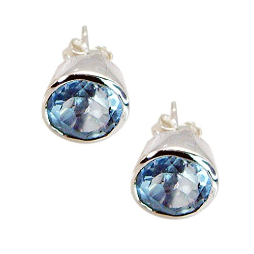 Boucles d'oreilles argent topaze bleue pour sublimer vos tenues du quotidien