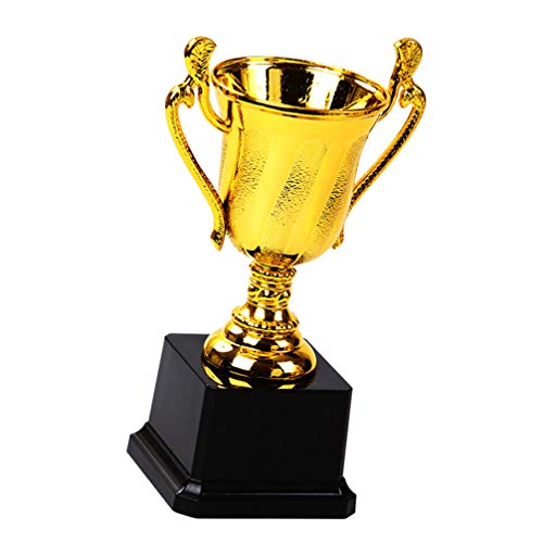 Mini troféus de ouro Amosfun com estátuas de troféu de base preta, reconhecimento para festas, celeb