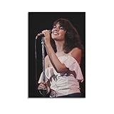 JJDAKUN Rock Singer Linda_Ronstadt Singing Scene Retro Posters for Home Room Decoration Gifts 12x18inch(30x45cm)