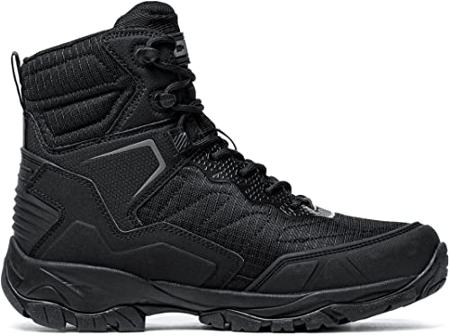 Cqr Men's Military Tactical Boots, Lightweight 6 Inches Combat Boots, Durable Edc Outdoor Work Boots, Blockade 6 - Ripstop Black, 10.5 #TOP6