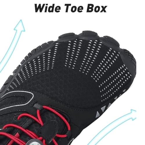 Image of ANDUNE Men's Barefoot & Minimalist Cross Training Shoes - All Terrain Red Dash | Wide Toe Box | Zero Drop Sole |
