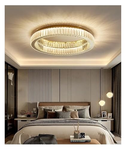 Lustre en cristal moderne pour remplacer un vieux luminaire terne de salon