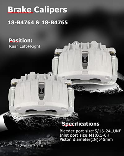 Image of cciyu 18-B4764 18-B4765 Rear Left & Right Brake Calipers w /Bracket fit For Cadillac Escalade ESV EXT,For Chevy Avalanche Silverado Suburban 1500 Classic HD Tahoe,For GMC Sierra 1500 HD Yukon XL 1500