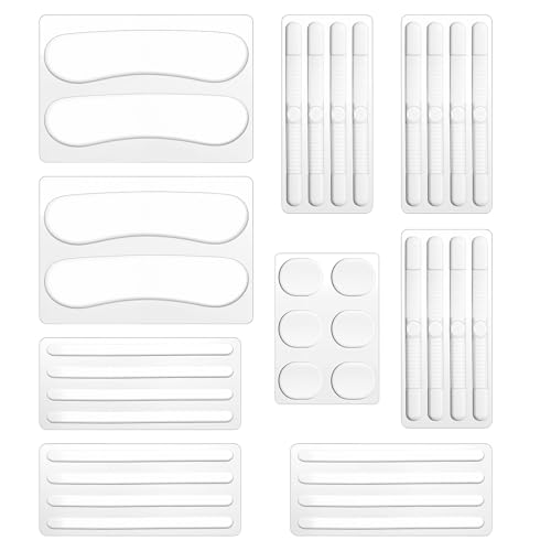 Dimeho 34 Pcs Silicone Shoe Strap Grip High Heel Cushion Inserts Pad Anti Slip Sandals Gel Protector Strips Sling Backs Foot Support Sticker for Women Men Sports Sneakers