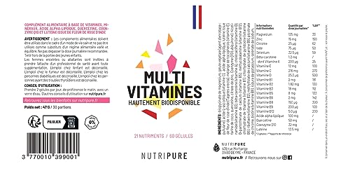 Nutripure | Pack Les Incontournables | Magnesium Bisglycinate, Oméga 3 & Multivitamines | Les Essentiels Santé & Bien-Être au Quotidien | 1 Mois | Made in France