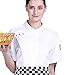 Dooxii Unisex Donna Uomo Estate Manica Corta Giacca da Chef Professionale Ristorante Occidentale Torta di Cottura Uniformi Divise da Cuoc Bianca M