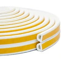 Dichtungsband für Türen Fenster, Türdichtung Selbstklebendes Fensterdichtung Dichtungsstreifen Gummi Schaum Siegel Streifen Schalldämmung Weiß