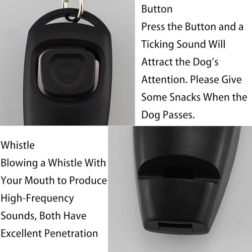 ZEACCT 2 Stück Hundepfeife mit Clicker, Pfeife Klicker Hundeklicker Set, Hunde-Pfeifen-Rückruf-Training, Haustier-Trainings-Clicker, Hunde-Trainingspfeifen-Clicker, Haustier-Pfeifen-Rückruf-Training